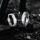 Anillos ajustables luminosos para parejas de plata de ley FANCIME "Año Luz"
