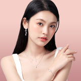 Collar de dos capas FANCIME "Starlit Melody" de plata esterlina