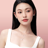 Collar de dos capas FANCIME "Starlit Melody" de plata esterlina