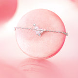 FANCIME "Sweetheart" Pulsera de plata de ley con planeta rosa