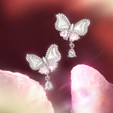 Pendientes de plata de ley con lazo mariposa “Pearl Kiss” de FANCIME