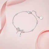 Pulsera de Plata de Ley FANCIME “Arco de Sueño” con Lazo de Mariposa