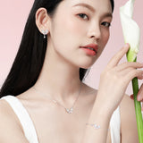 Pulsera de Plata de Ley FANCIME “Beso de Perla” con Lazo de Mariposa