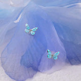 Pendientes luminosos de esmalte y plata de ley "Starlight Butterfly" de FANCIME