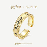 Harry Potter x FANCIME Anillo de Plata de Ley de la Casa Slytherin