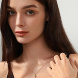 Collar FANCIME "Fe comprometida" con cruz en oro amarillo de 14K