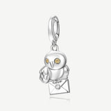 Harry Potter x FANCIME Amuleto de Plata de Ley Hedwig