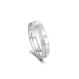 Anillos de Promesa para Parejas de Plata de Ley FANCIME "Afecto Estrellado"