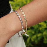 Pulsera de tenis clásica de plata de ley "Tearline" de FANCIME