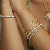 Pulsera de tenis clásica de plata de ley "Tearline" de FANCIME