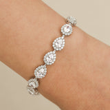 Pulsera de tenis de plata de ley en forma de gota "Deluxe" de FANCIME