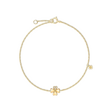 Pulsera floral de oro amarillo 18K FANCIME "Lucky Clover"