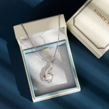 Collar de piedra de nacimiento de junio FANCIME Collar de perla de fénix Perla de agua dulce genuina de 9-10mm en plata de ley Joyería fina para mujer
