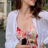Collar de plata esterlina "Amor de rosa" FANCIME