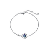 "Abrazo Infinito" Pulsera de plata de ley con símbolo de infinito y piedra de alejandrita, piedra de nacimiento de junio