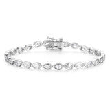 Pulsera de tenis clásica de plata de ley "Tearline" de FANCIME