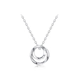 FANCIME "Promise Hearts" Collar de amor a juego de plata de ley para parejas