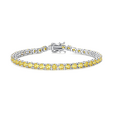Pulsera de tenis de citrino amarillo de plata de ley "Spirit Renewal"