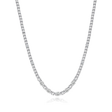 FANCIME Collar de tenis de plata de ley con circonia cúbica oval de corte fancy, piedra de nacimiento de abril "Resplandor Glamuroso"