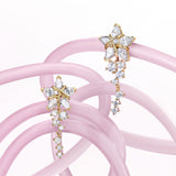 Pendientes de botón FANCIME "Vega Serenade" Estrella Centelleante Alfa Lyrae de plata esterlina