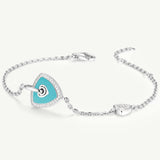 Trinity Signature Silver Bracelet in Created Turquoise