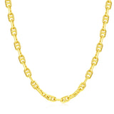 FANCIME Collar de cadena clásica de plata de ley con eslabones cuadrados "Gracia iluminada por el sol"