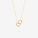 Collar de pareja FANCIME "Conectados" Mobius en plata de ley