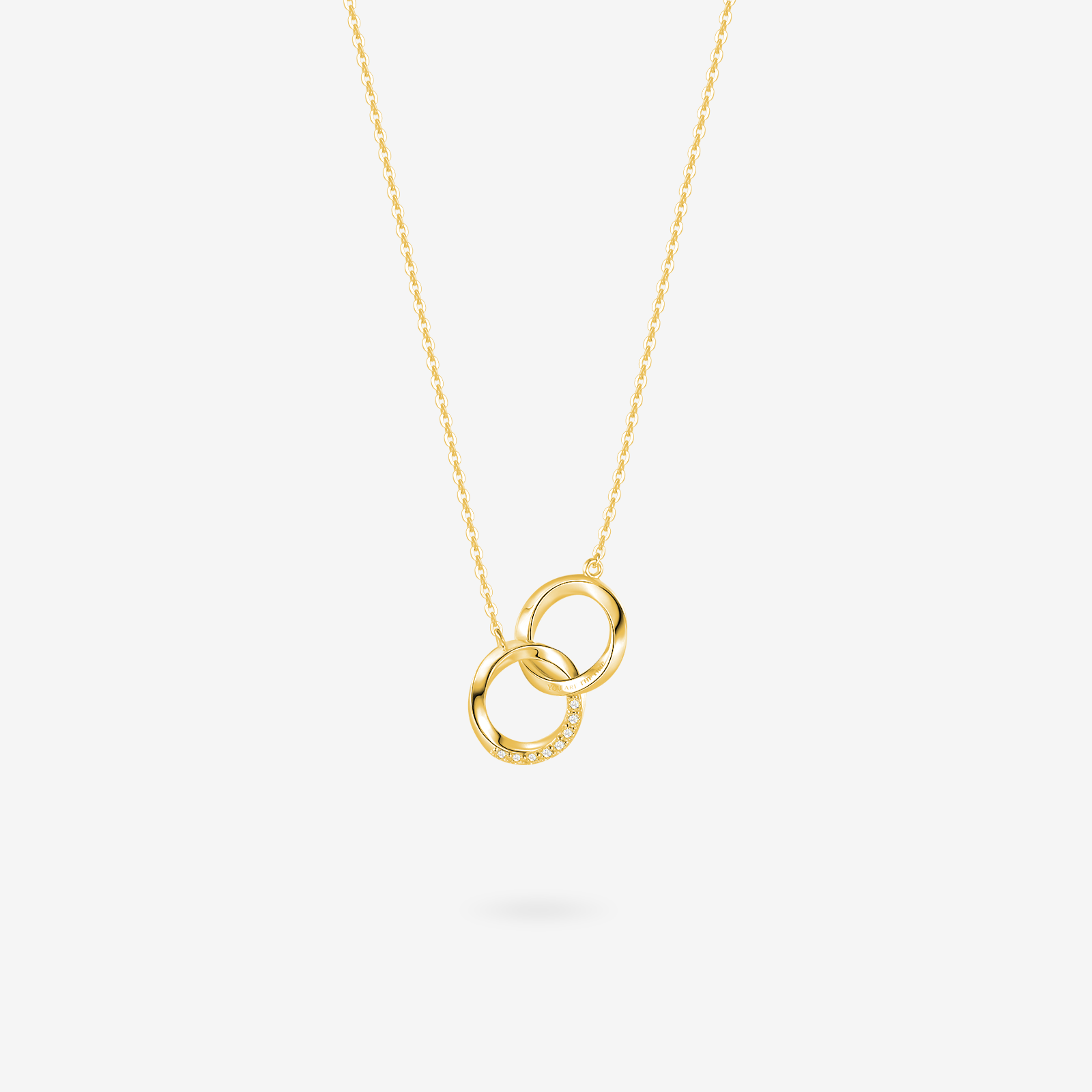 Collar de pareja FANCIME "Conectados" Mobius en plata de ley