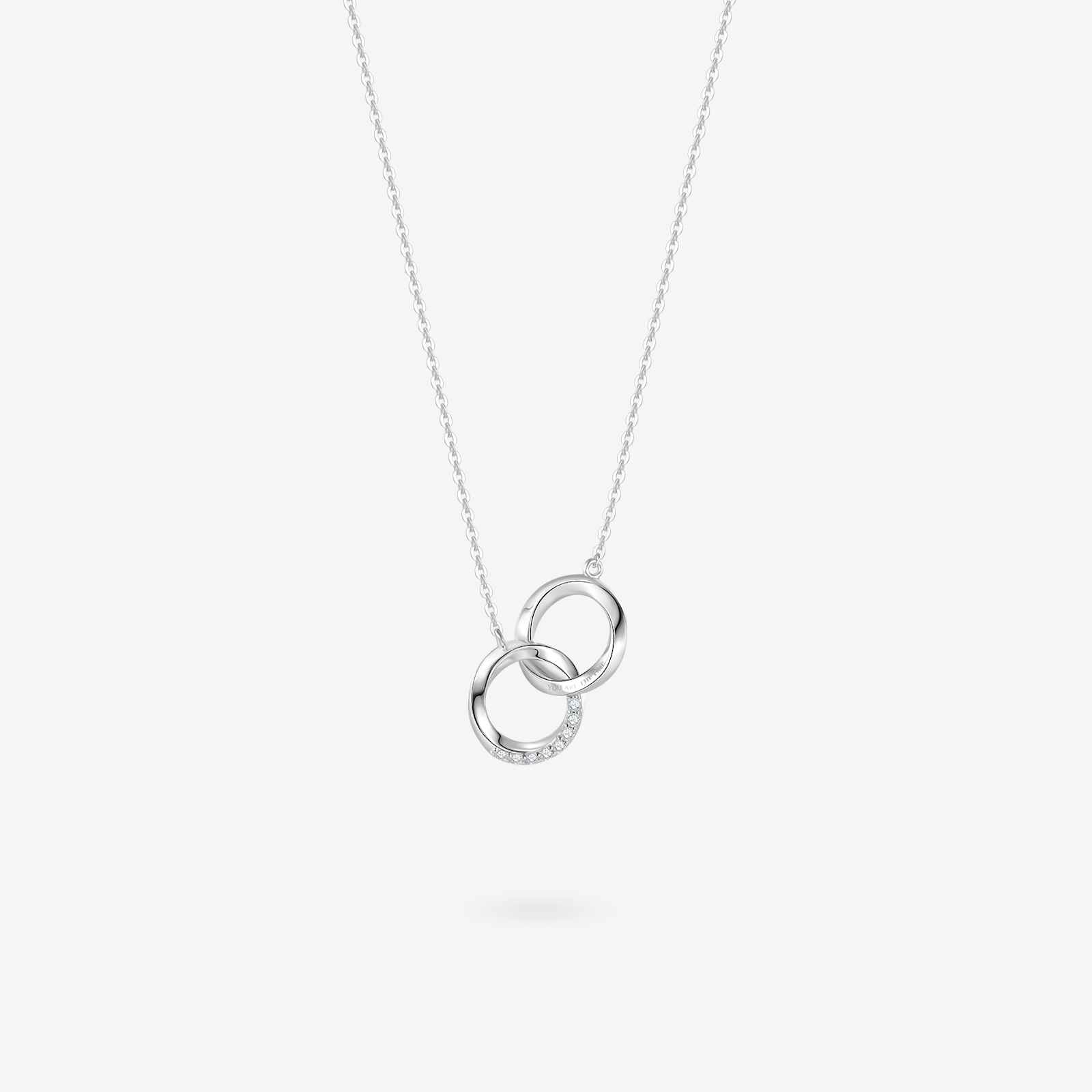 Collar de pareja FANCIME "Conectados" Mobius en plata de ley