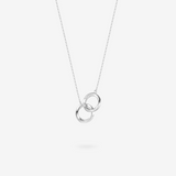 Collar de pareja FANCIME "Conectados" Mobius en plata de ley