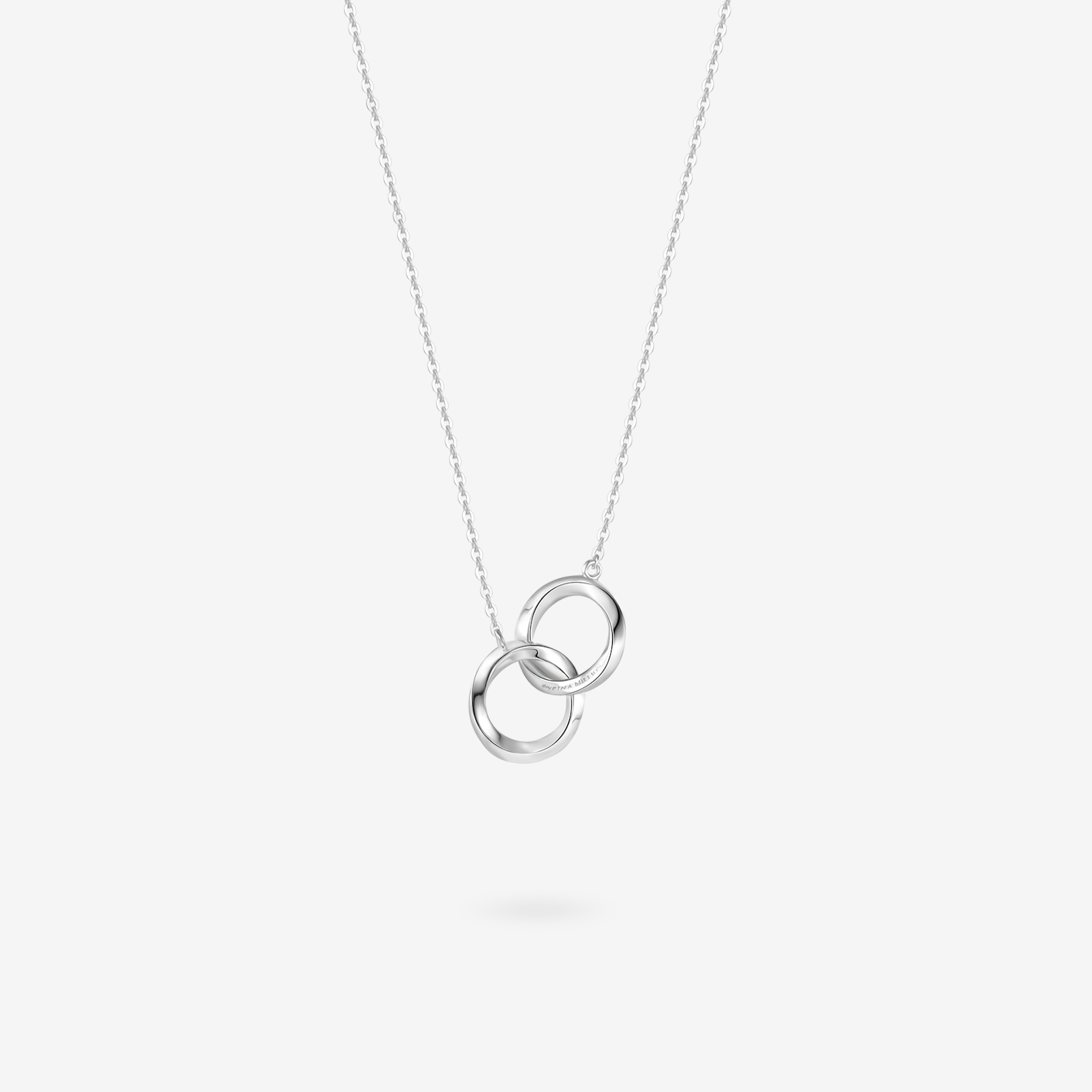 Collar de pareja FANCIME "Conectados" Mobius en plata de ley