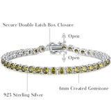 Pulsera de tenis de peridoto de plata de ley "Sunny Delight"