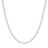 FANCIME Collar de cadena clásica de plata de ley con eslabones florales "Gracia iluminada por el sol"
