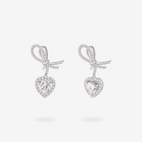FANCIME "It Is A Crush" Pink Heart Sterling Silver Drop Earrings Main