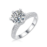Anillos de Compromiso de Plata de Ley con Moissanita FANCIME 3CT