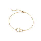 Pulsera de oro sólido 14K con dos infinitos entrelazados de eternidad de FANCIME