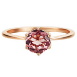 Anillo de Compromiso FANCIME con Turmalina en Oro Rosa 14k