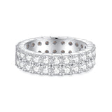 Anillo de plata de ley FANCIME con banda de boda de moissanita