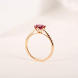Anillo de Compromiso FANCIME con Turmalina en Oro Rosa 14k
