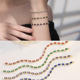 Pulsera de plata de ley con amatista talla fancy corte tenis "Glamour Radiance" piedra de nacimiento de febrero