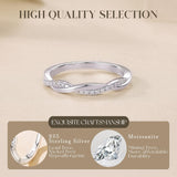 Anillo eternity torcido con moissanita en plata de ley de FANCIME
