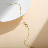 Pulsera de oro sólido 14K "Siempre Eterno"