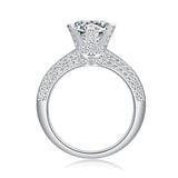 Anillos de Compromiso de Plata de Ley con Moissanita FANCIME 3CT