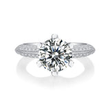 Anillos de Compromiso de Plata de Ley con Moissanita FANCIME 3CT