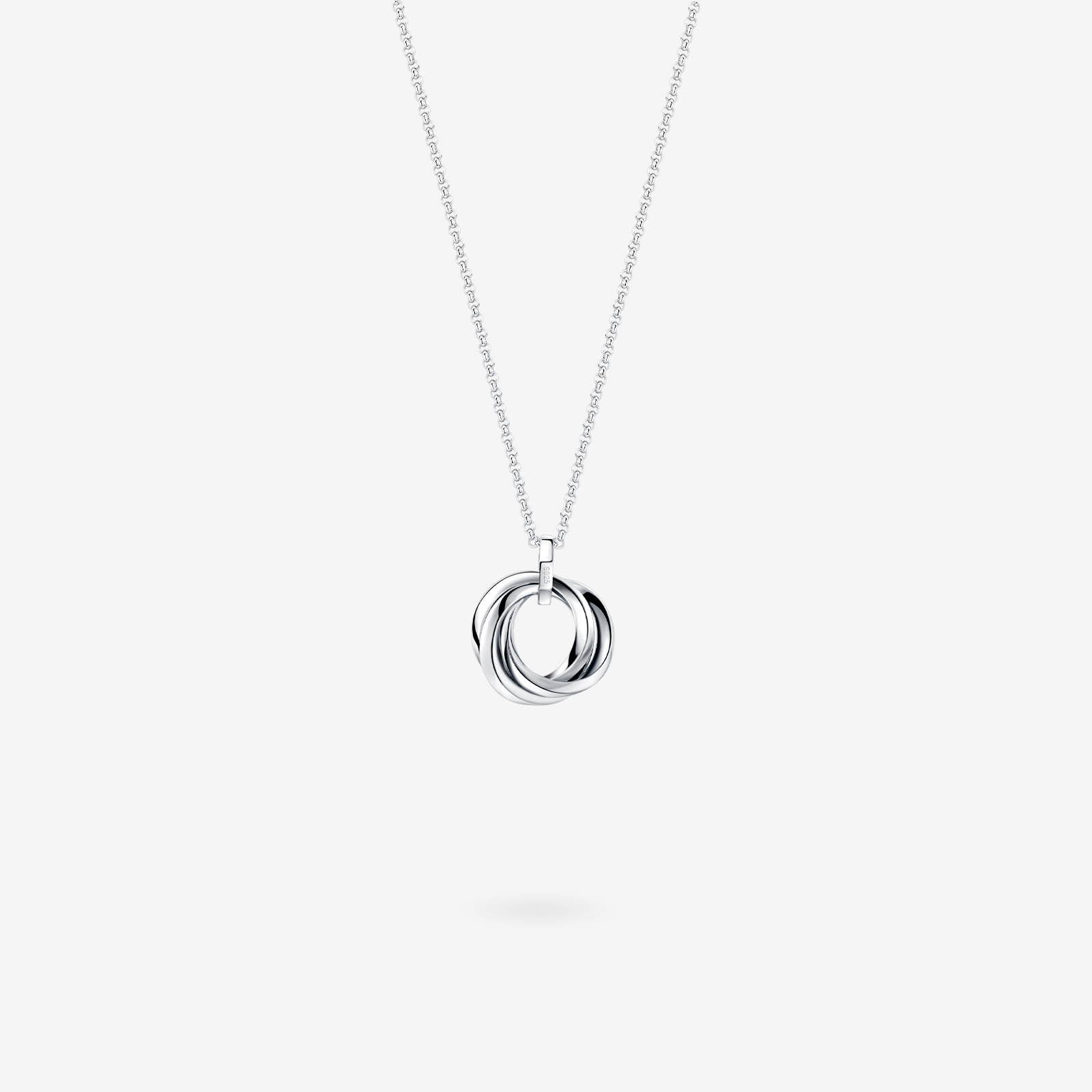 Collar de pareja FANCIME "Mobitrinidad" en plata de ley