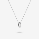 Collar de plata de ley para parejas "Tiempo Juntos" de FANCIME
