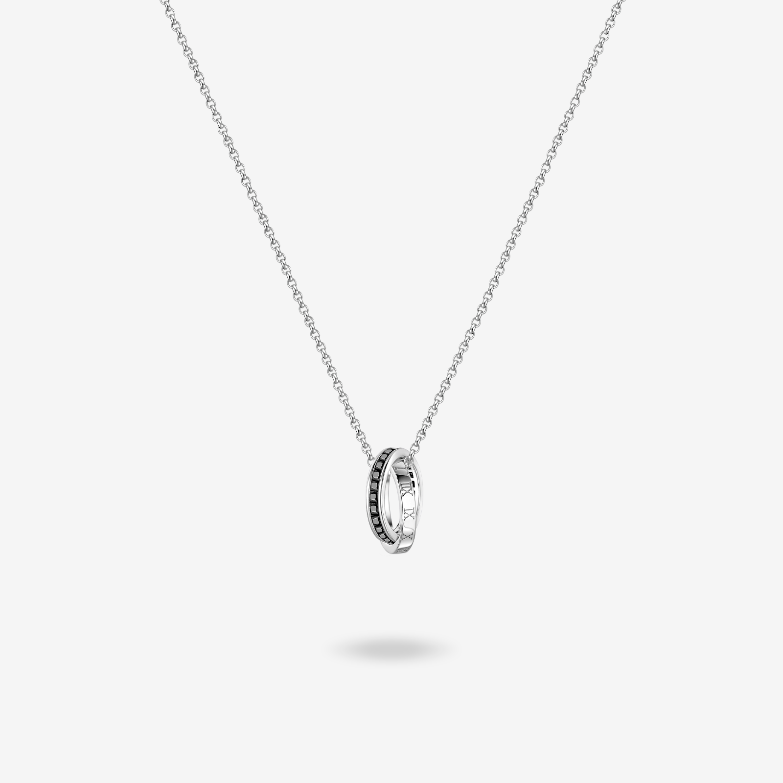 Collar de plata de ley para parejas "Tiempo Juntos" de FANCIME