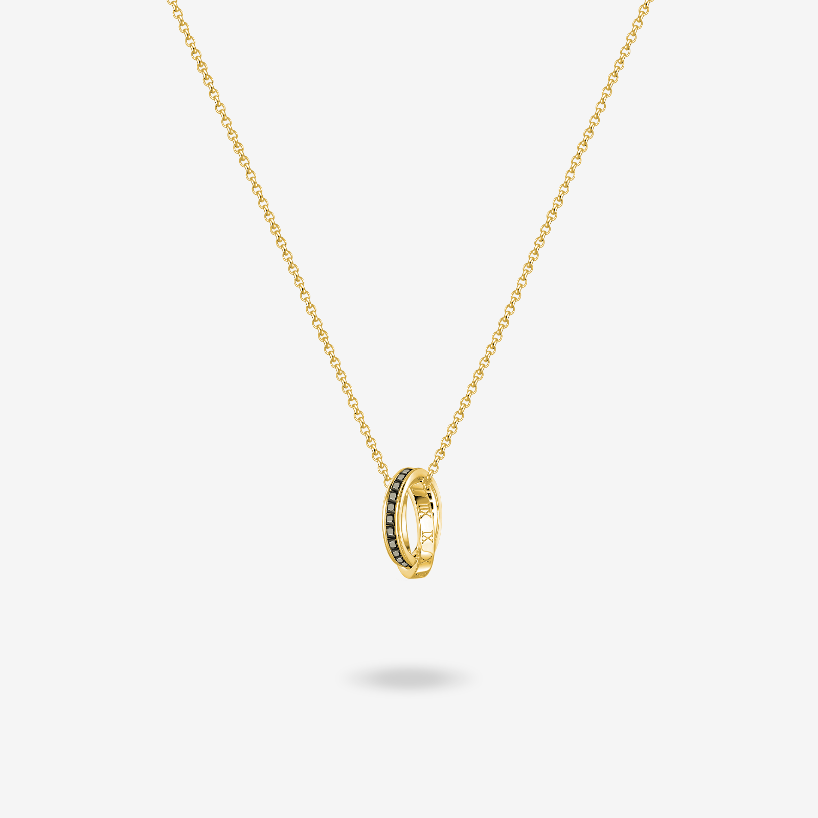 Collar de plata de ley para parejas "Tiempo Juntos" de FANCIME