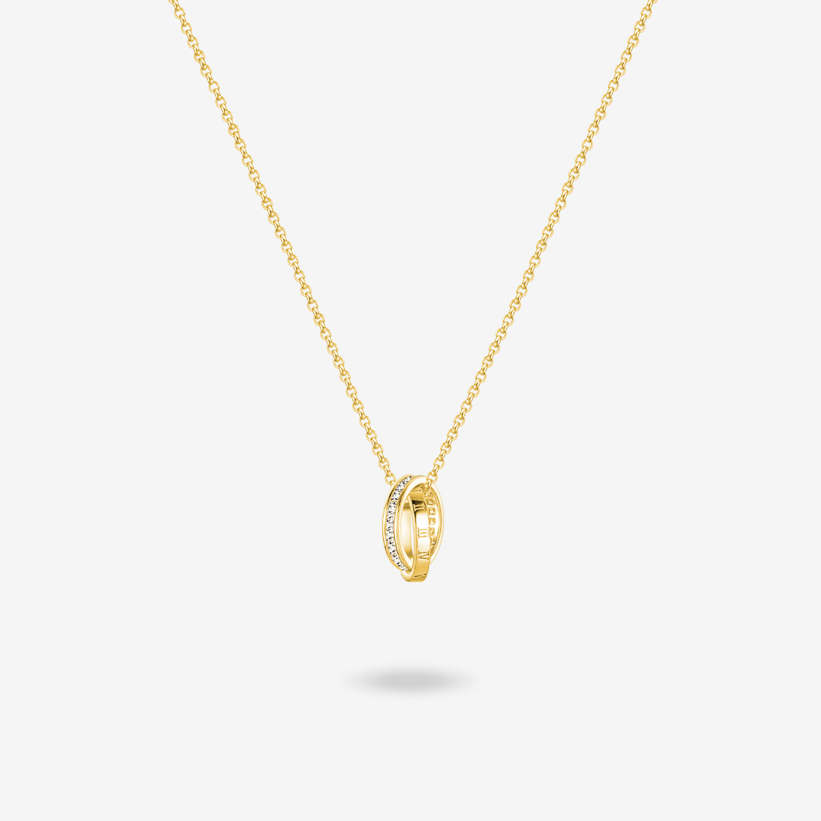 Collar de plata de ley para parejas "Tiempo Juntos" de FANCIME