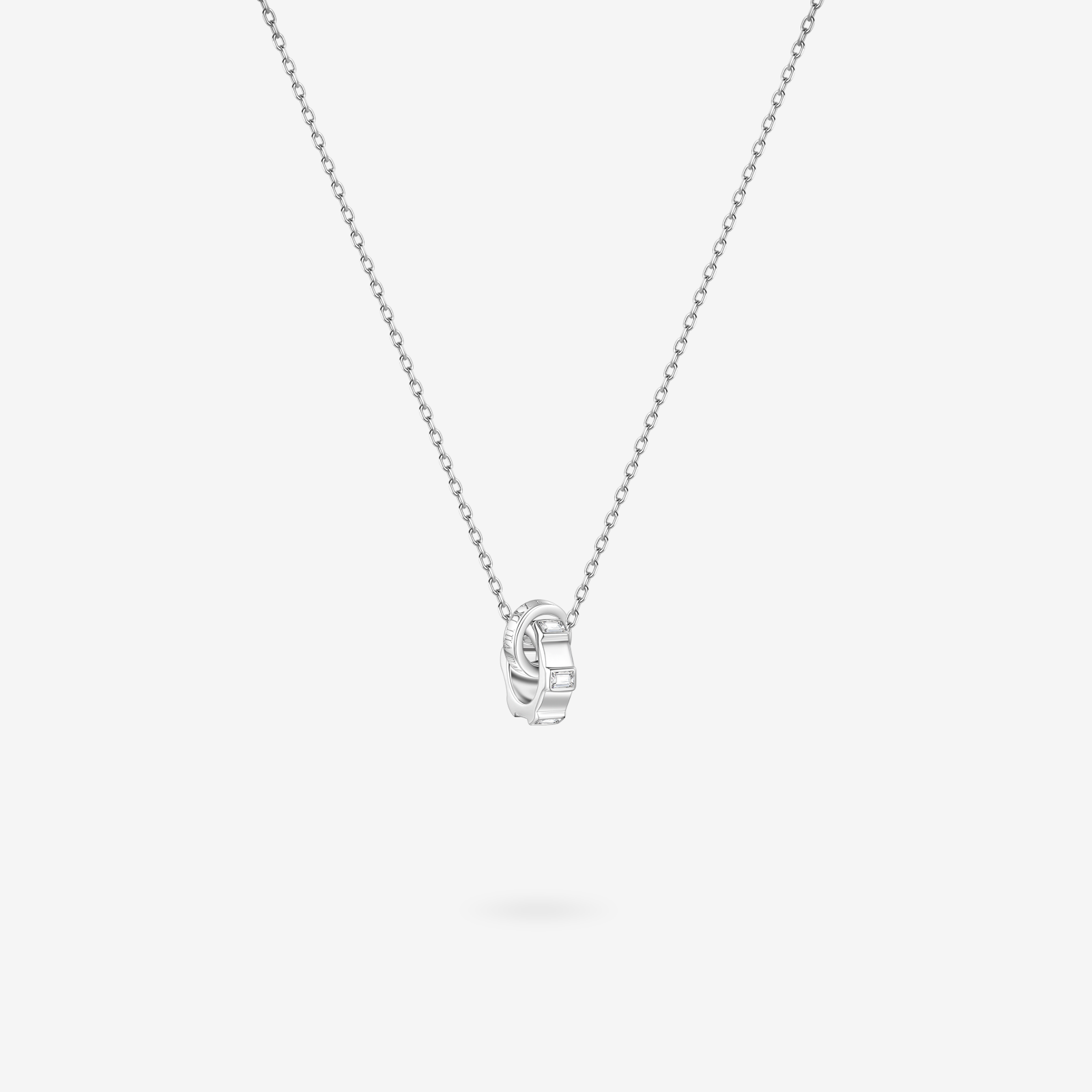 Collares a juego de plata de ley para parejas "Candado de Tiempo Infinito" de FANCIME